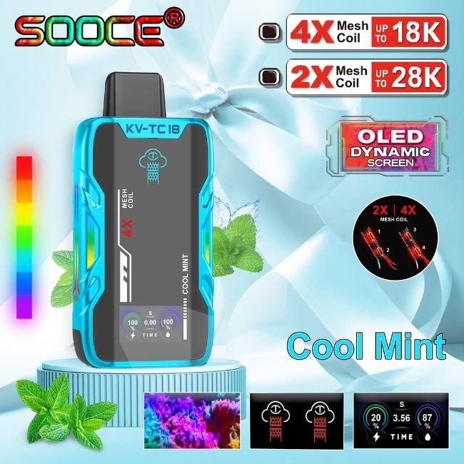 SOOCE KV-TC   5% DISPOSABLE (90ML) 18K PUFFS