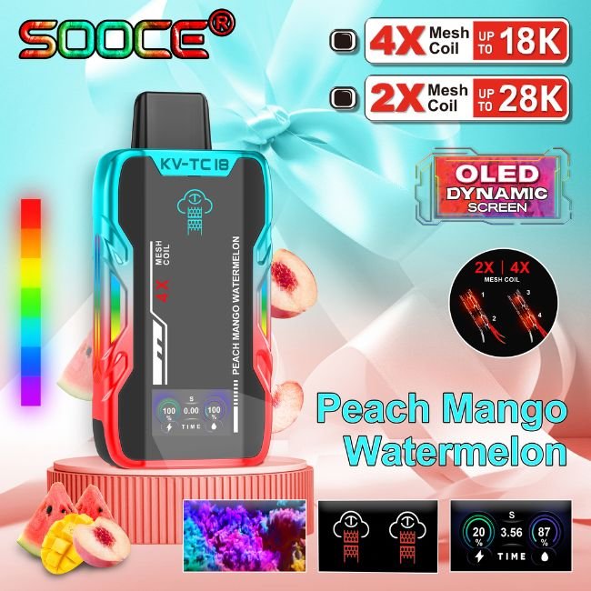 SOOCE KV-TC   5% DISPOSABLE (90ML) 18K PUFFS