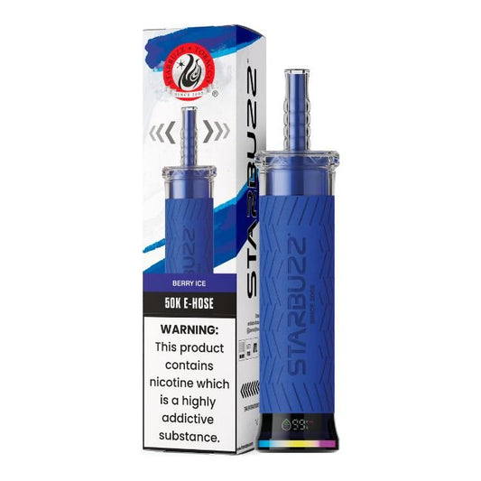 STARBUZZ 50K E-HOSE HOOKAH 6% DISPOSABLE (40ML) 50K PUFFS 1CT/ SINGLE - BERRY ICE