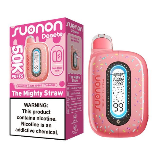 SUONON DONETE POWERED BY NEXA 5% DISPOSABLE (100ML) 50K PUFFS 5CT/ BOX - THE MIGHTY STRAW