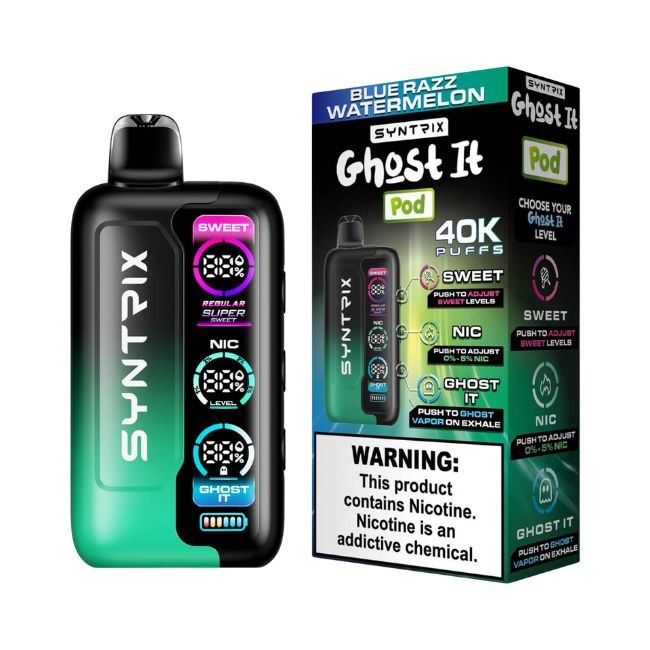 SYNTRIX GHOST IT BY POD JUICE 5% DISPOSABLE (90ML) 40K PUFFS 5CT/ BOX
