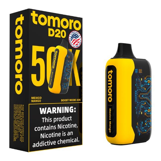 TOMORO D20 5% DISPOSABLE MADE IN USA (100ML) BOOST. MODE - 30K & STAND. MODE - 50K PUFFS 5CT/ BOX