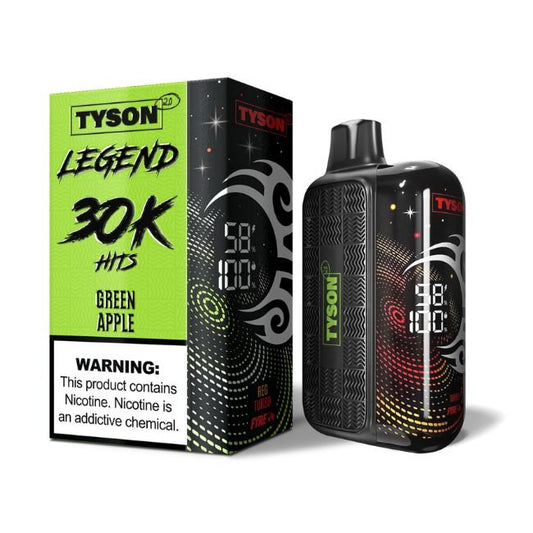 TYSON 2.0 LEGEND 5% DISPOSABLE (80ML) 30K PUFFS - GREEN APPLE