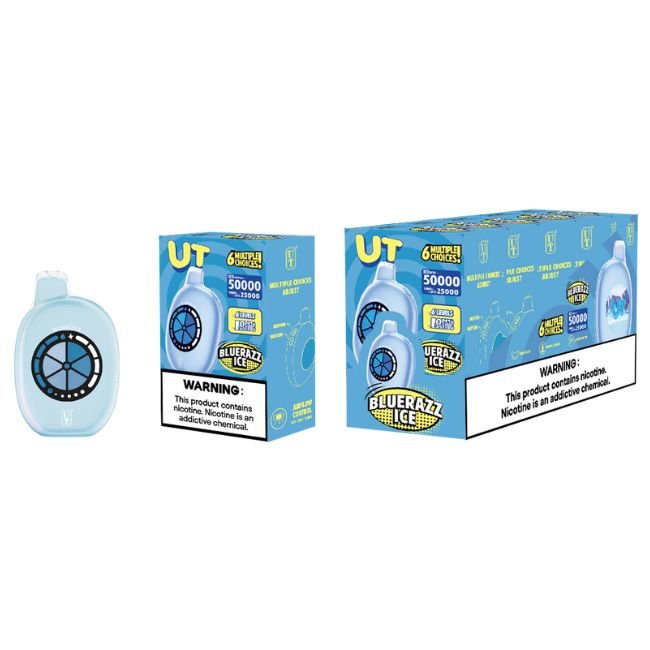 UT POWERED BY FLUM 5% DISPOSABLE SINGLE FLAVOR (85ML) TURBO MODE - 25K & ECO. MODE - 50K PUFFS 5CT/ BOX