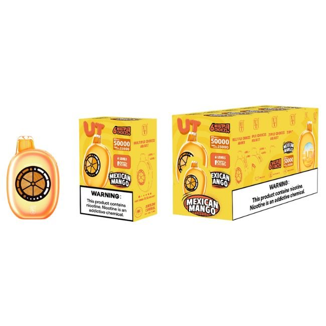 UT POWERED BY FLUM 5% DISPOSABLE SINGLE FLAVOR (85ML) TURBO MODE - 25K & ECO. MODE - 50K PUFFS 5CT/ BOX