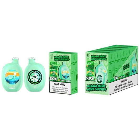 UT POWERED BY FLUM 5% DISPOSABLE (85ML) TURBO MODE - 25K & ECO. MODE - 50K PUFFS - BLUE RAZZ / LEMONADE