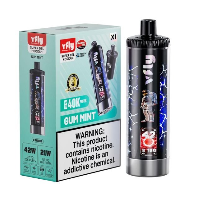 VFLY SUPER DTL HOOKAH KIT 6% DISPOSABLE (90ML) 40K PUFFS 5CT/ BOX