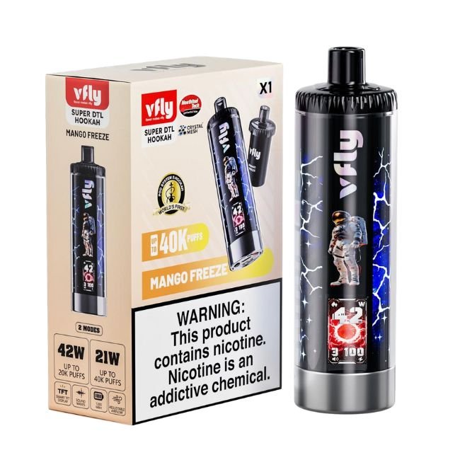 VFLY SUPER DTL HOOKAH KIT 6% DISPOSABLE (90ML) 40K PUFFS 5CT/ BOX