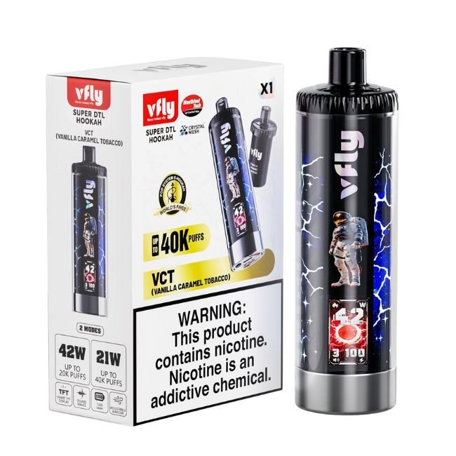VFLY SUPER DTL HOOKAH KIT 6% DISPOSABLE (90ML) 40K PUFFS 5CT/ BOX