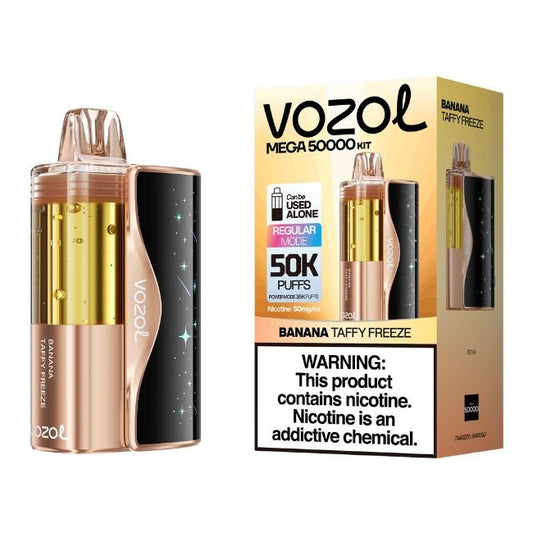 VOZOL MEGA 5% DISPOSABLE KIT ( FOGER COMPATIBLE ) (125ML) POWER. MODE - 35K & REG. MODE - 50K PUFFS 5CT/ BOX