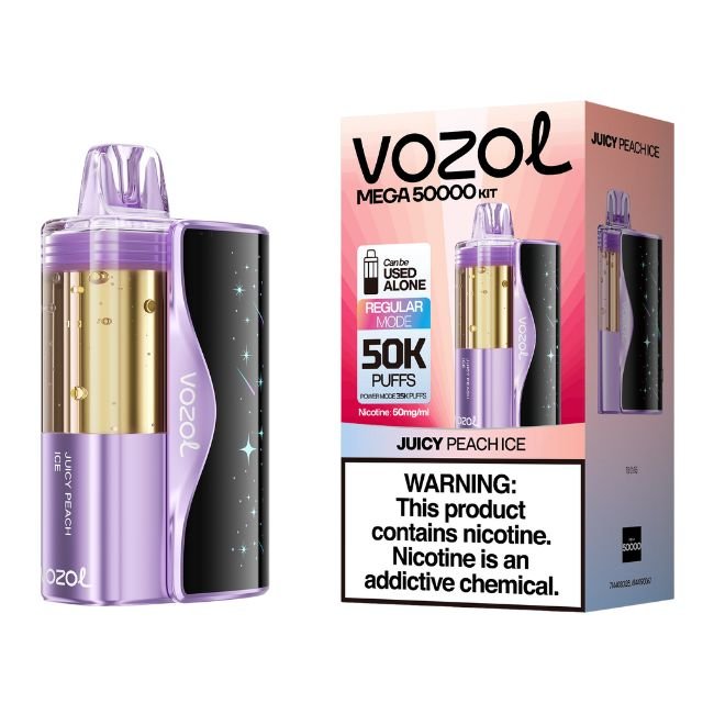 VOZOL MEGA 5% DISPOSABLE KIT ( FOGER COMPATIBLE ) (125ML) POWER. MODE - 35K & REG. MODE - 50K PUFFS 5CT/ BOX