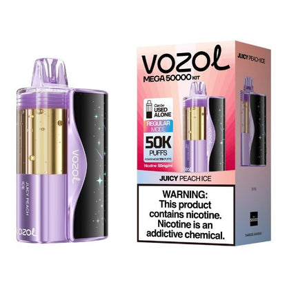 VOZOL MEGA 5% DISPOSABLE KIT ( FOGER COMPATIBLE ) (125ML) POWER. MODE - 35K & REG. MODE - 50K PUFFS 5CT/ BOX