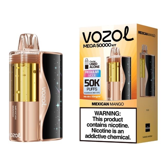 VOZOL MEGA 5% DISPOSABLE KIT ( FOGER COMPATIBLE ) (125ML) POWER. MODE - 35K & REG. MODE - 50K PUFFS 5CT/ BOX