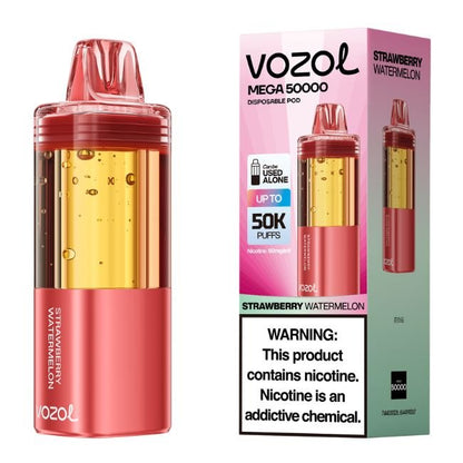 VOZOL MEGA 5% DISPOSABLE POD (FOGER COMP.) (250ML) 50K PUFFS 10CT/ BOX