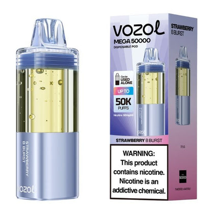VOZOL MEGA 5% DISPOSABLE POD (FOGER COMP.) (250ML) 50K PUFFS 10CT/ BOX