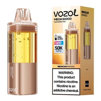 VOZOL MEGA 5% DISPOSABLE POD (FOGER COMP.) (250ML) 50K PUFFS 10CT/ BOX