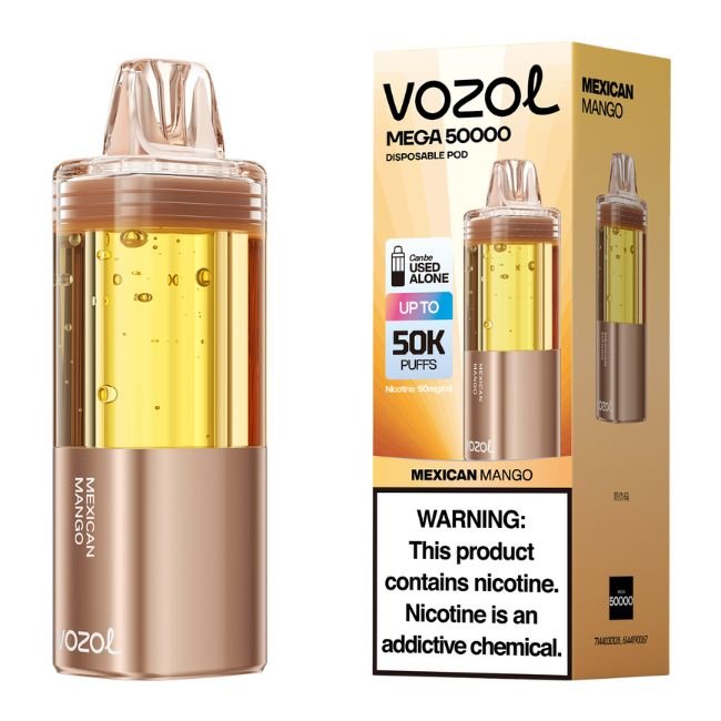 VOZOL MEGA 5% DISPOSABLE POD (FOGER COMP.) (250ML) 50K PUFFS 10CT/ BOX