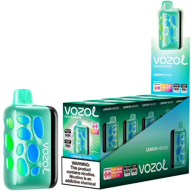 VOZOL RAVE 5% DISPOSABLE (100ML) SURGE. MODE - 35K & REG. MODE - 50K PUFFS 5CT/ BOX