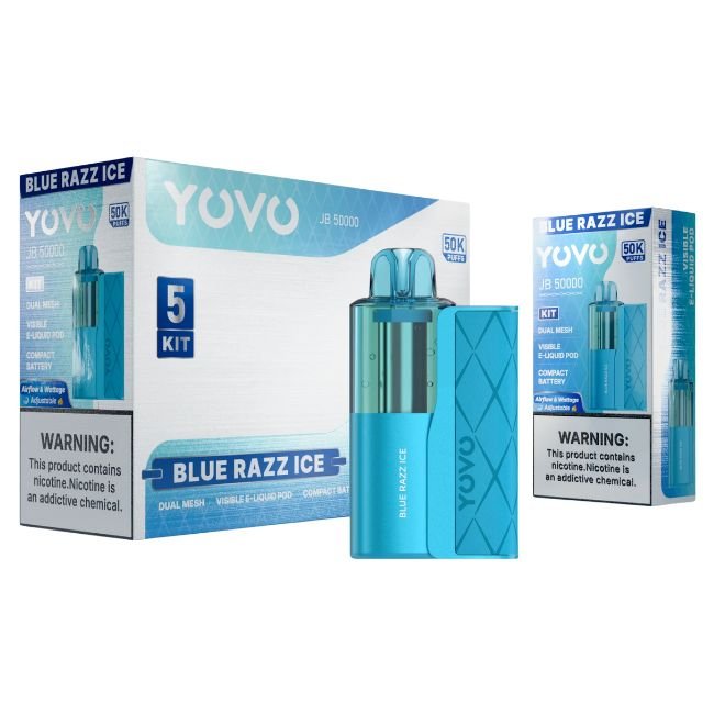 YOVO JB 50000 5% DISPOSABLE KIT (75ML) 50K PUFFS 5CT/ BOX - TRIPLE BERRY