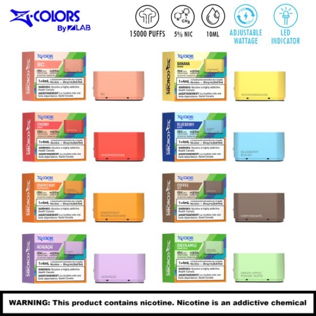 ZCOLORS BY ZLAB 5% (30ML) 15000 PUFFS DISPOSABLE PODS 3CT/ BOX