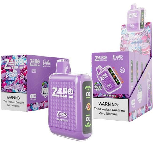 ZERO BAR 0% EXOTIC EDITION DISPOSABLE (65ML) 7.5K PUFFS - CLASSIC MENTHOL 5%
