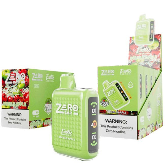 ZERO BAR 0% EXOTIC EDITION DISPOSABLE (65ML) 7.5K PUFFS - DOUBLE APPLE