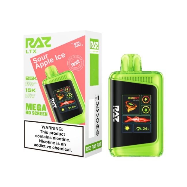 RAZ LTX 5% DISPOSABLE (80ML) NORM. MODE 25K & BOOST. MODE 15K PUFFS - Gallery Image