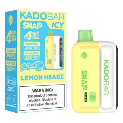 KADO BAR SNAP ICY-ICE CONTROL 5% DISPOSABLE (90ML) POW. MODE - 12K & NORM. MODE - 25K PUFFS - Gallery Image