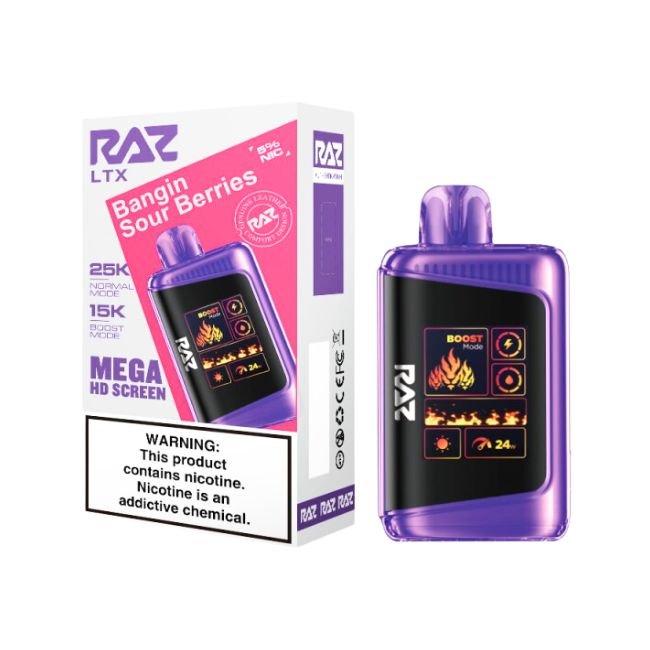 RAZ LTX 5% DISPOSABLE (80ML) NORM. MODE 25K & BOOST. MODE 15K PUFFS - Gallery Image