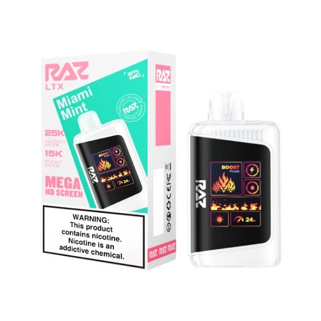 RAZ LTX 5% DISPOSABLE (80ML) NORM. MODE 25K & BOOST. MODE 15K PUFFS - Gallery Image
